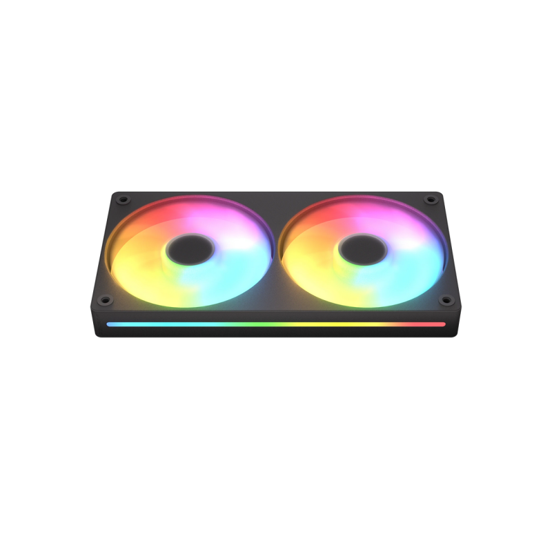 PC Case Fan Cougar Unity240-RB, Cooling kit, 2x120mm ARGB, 243.6x125x25mm, 700-1600 RPM, 33.5 dBA, 49 CFM, Black