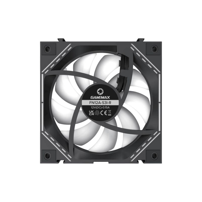 Кулер для корпуса Gamemax FN12A-S3I-R, Black