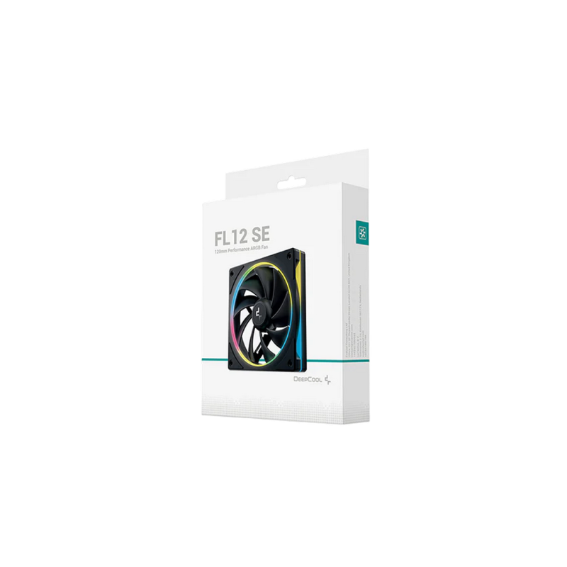 PC Case Fan Deepcool FL12 SE, 120x20x25mm, ≤28.67 dB, 50.74CFM, 400-1900RPM, PWM, ARGB, 4-Pin Fan & 3-pin ARGB