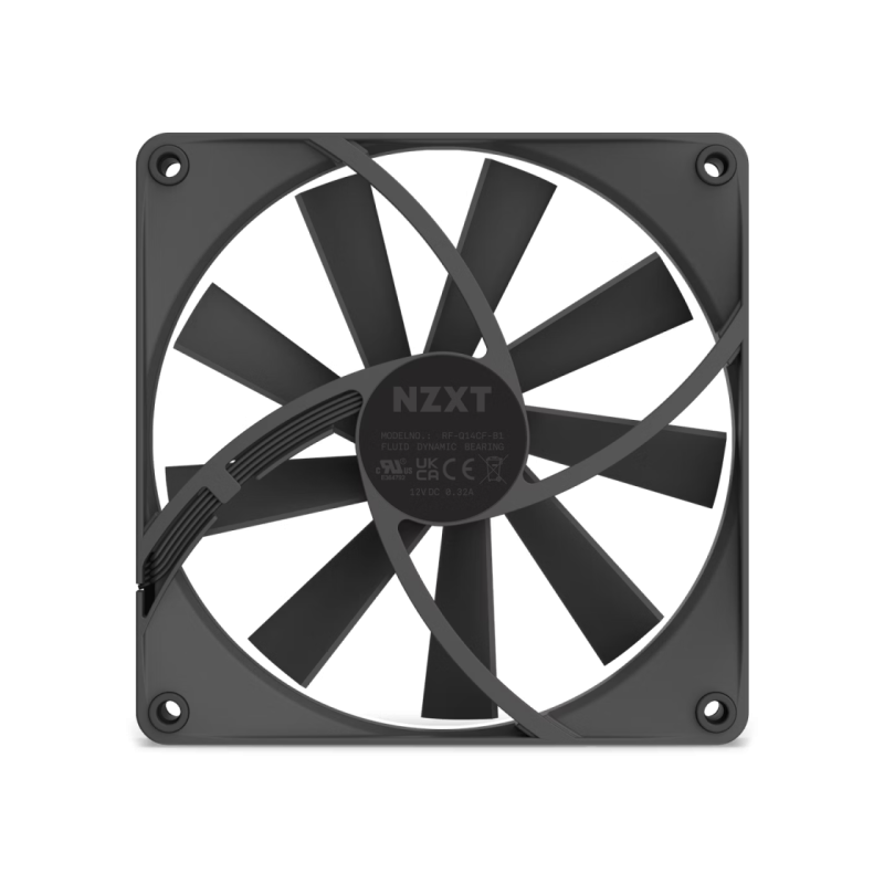 Кулер для корпуса NZXT F140Q, Black