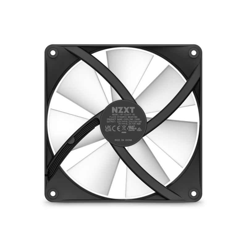 Кулер для корпуса NZXT F140 RGB Core, Black
