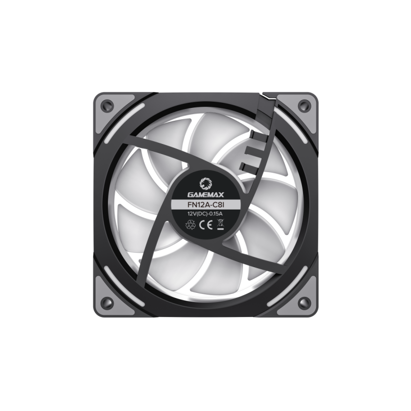 Кулер для корпуса Gamemax FN12A-C8I, Black