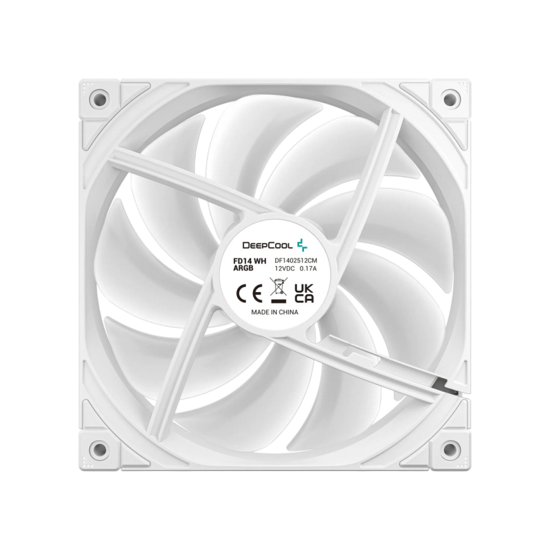 Кулер для корпуса Deepcool FD14 ARGB, White