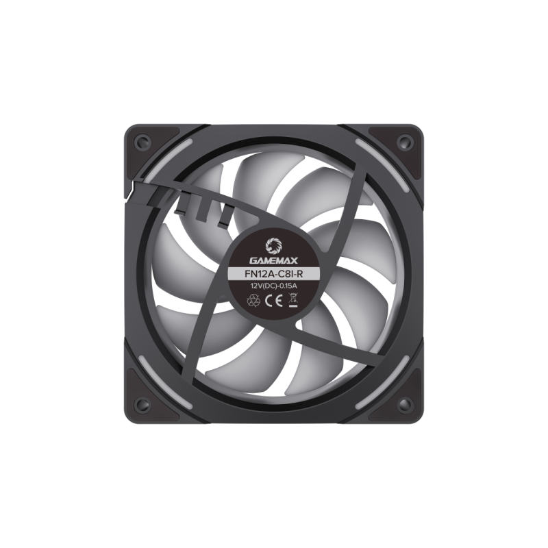 Cooler Carcasa PC Gamemax FN12A-C8I-R, Black