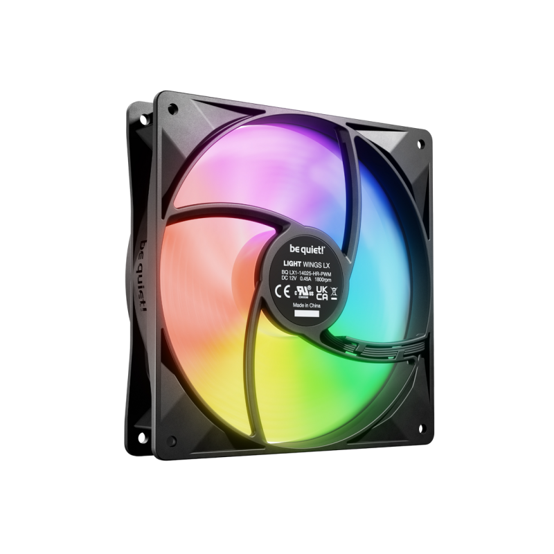 Кулер для корпуса Be Quiet Light Wings LX, 140 mm, Black