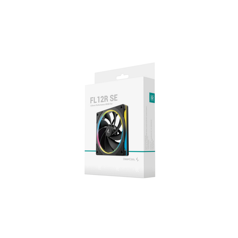 PC Case Fan Deepcool FL12R SE, 120x120x25mm, ≤25.79 dB, 41.14CFM, 400-1500RPM, PWM, ARGB, 4-Pin Fan & 3-pin