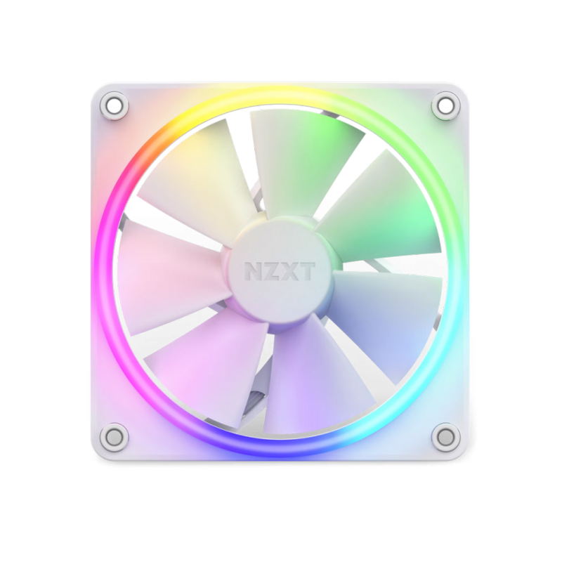 Кулер для корпуса NZXT F120 RGB, White