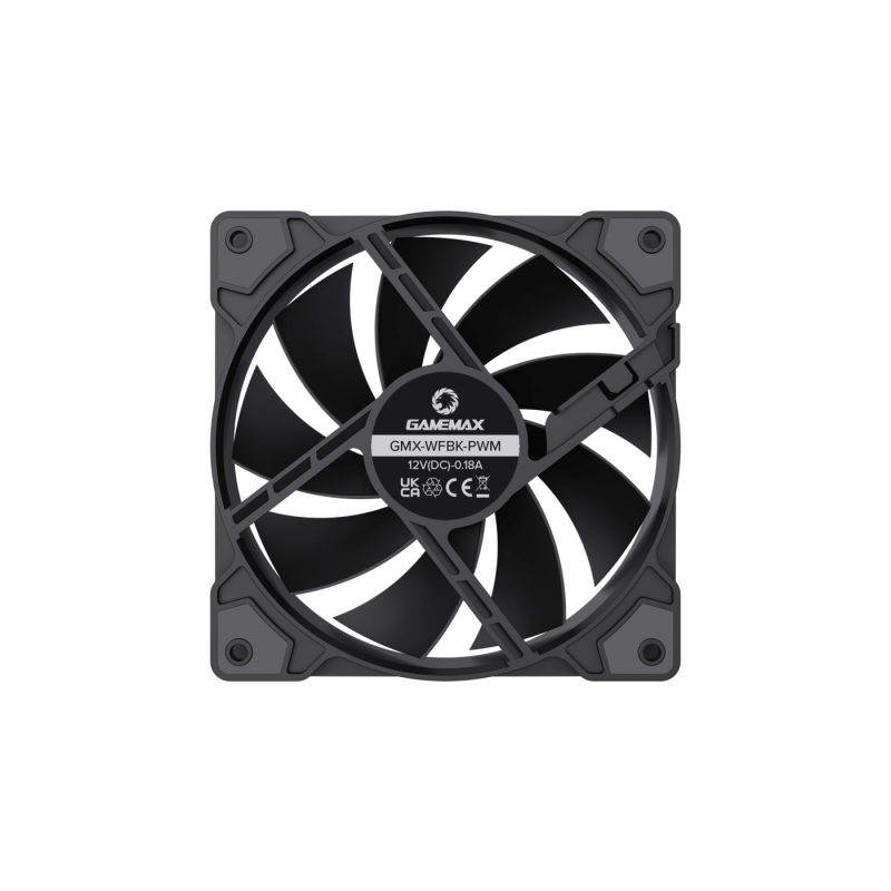 Кулер для корпуса Gamemax GMX-WFBK-PWM, Black