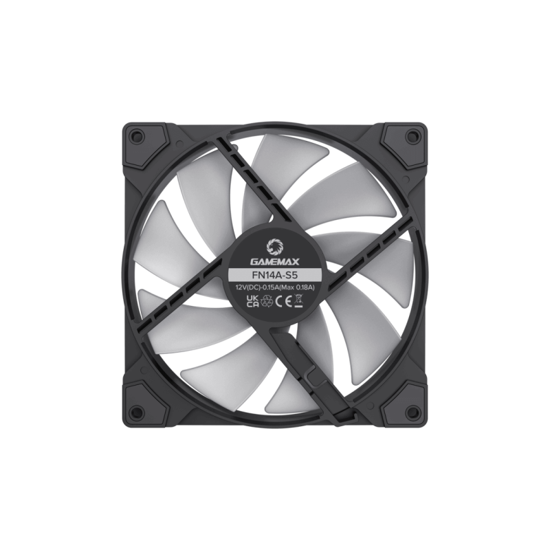 Кулер для корпуса Gamemax FN14A-S5, Black