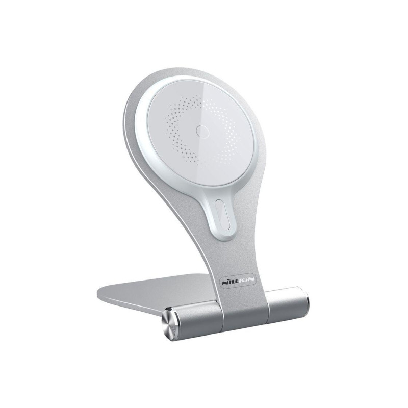 Беспроводное зарядное устройство Nillkin MagStand Charging Stand, 15 Вт, серебристый