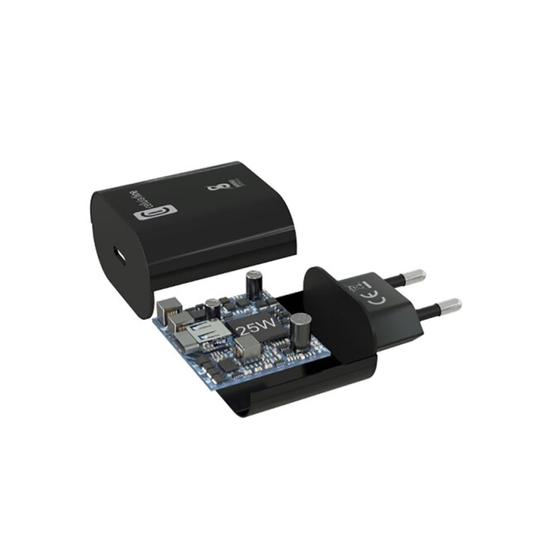 Зарядное устройство Cellularline, Type-C, 25 Вт, черное