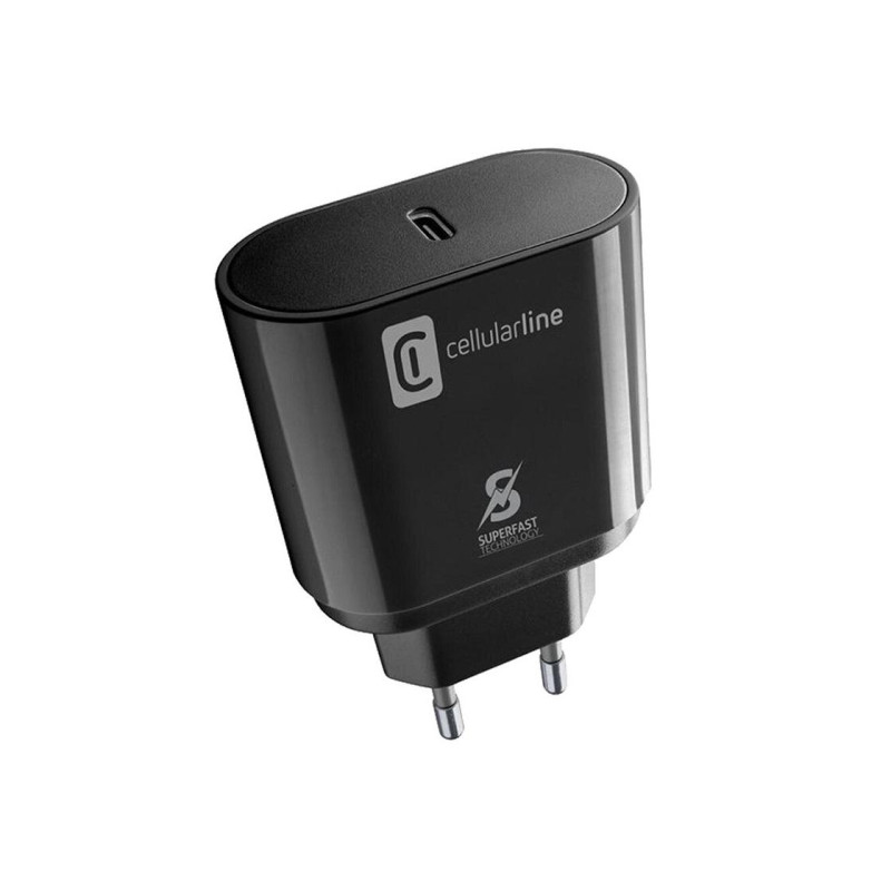 Зарядное устройство Cellularline, Type-C, 25 Вт, черное
