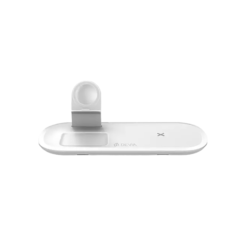 Беспроводное зарядное устройство Devia Smart 3-в-1 15 Вт, белое