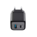 Зарядное устройство GAN Cellularline, 2 порта, PD + USB, 30 Вт, черное