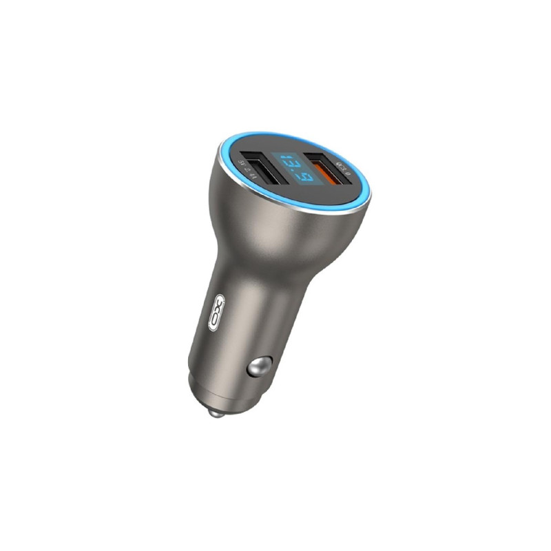 XO CC26, QC3.0 + светодиод, серый