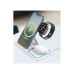 Беспроводное зарядное устройство XO, 3 в 1, WX023, белое (с поддержкой Apple)