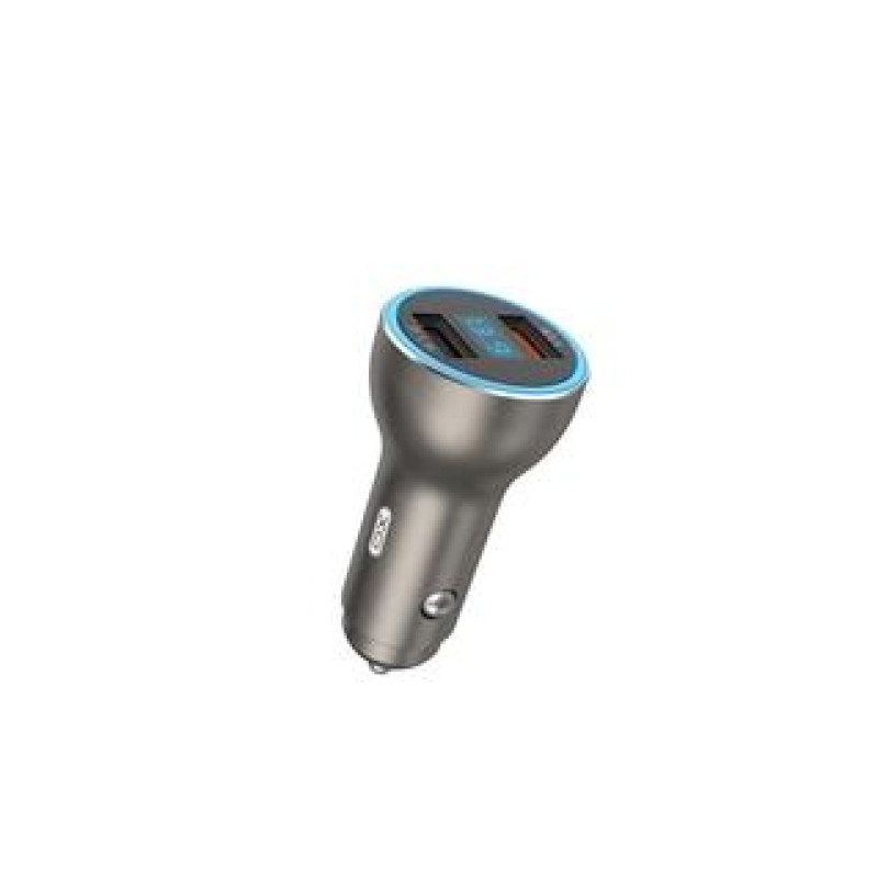 XO CC26, QC3.0 + светодиод, серый