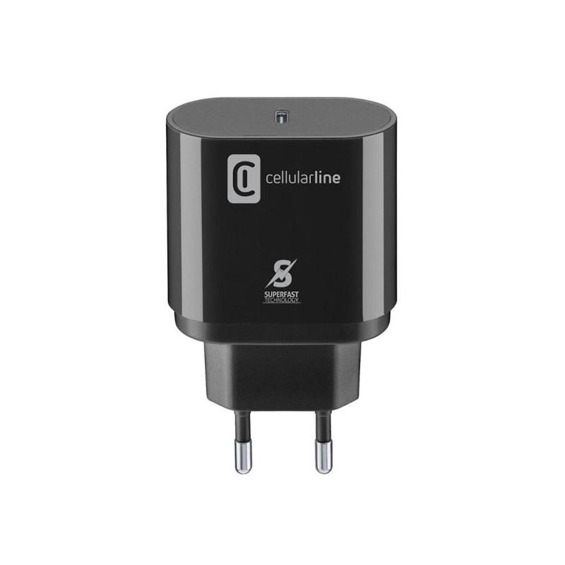 Зарядное устройство Cellularline, Type-C, 25 Вт, черное