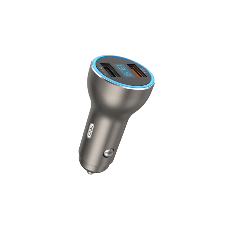 XO CC26, QC3.0 + светодиод, серый