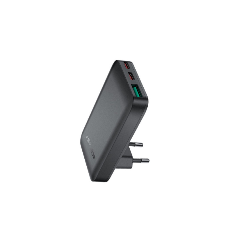 Зарядное устройство Acefast A100 PD65W, GaN (2xUSB-C+USB-A) ultra-thin Charge