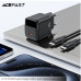 Зарядное устройство Acefast A115 PD30W (P5), GaN charger USB-C with digital display set, Black