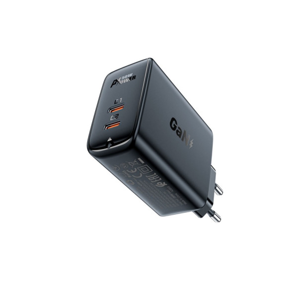 Зарядное устройство Acefast A29 PD50W, GaN (USB-C+USB-C) dual port charger, Black