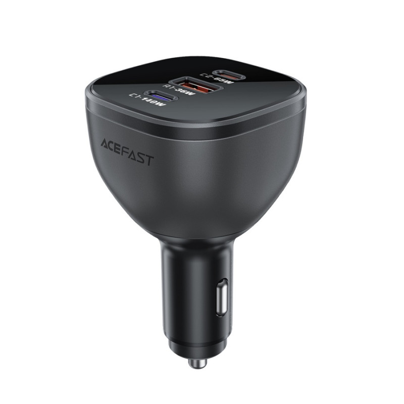 Автомобильное зарядное устройство Acefast B14 165W, (2xUSB-C+USB-A) 3-port car charger, USB-C1-140W, USB-C2-65W, USB-A-36W, Black