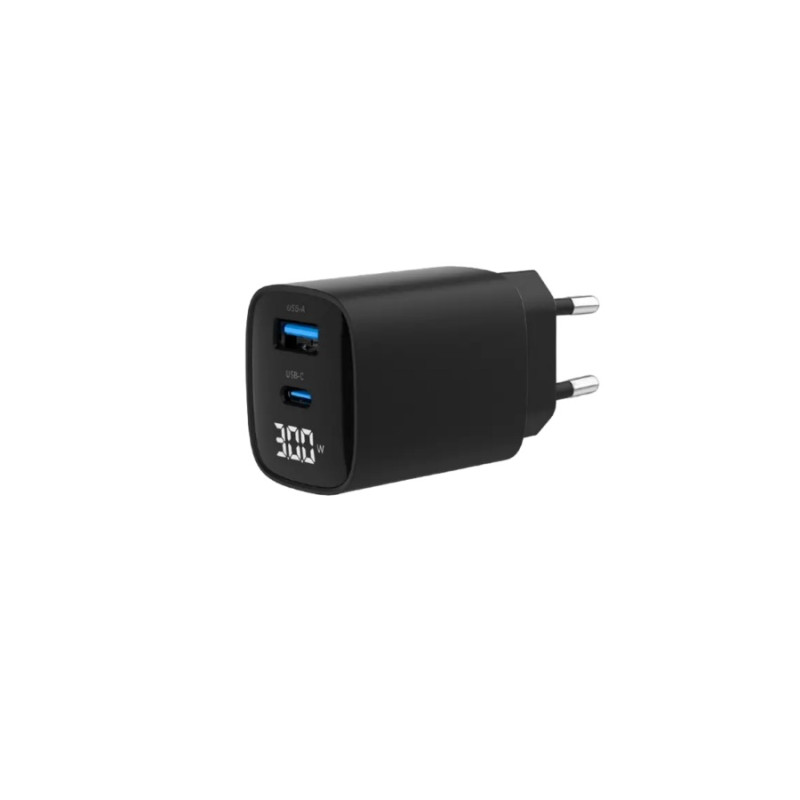 Gembird TA-UC-PDQC30LCD-BK-01, Black