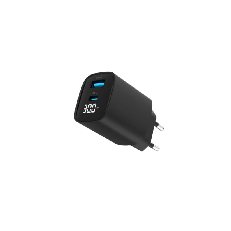 Gembird TA-UC-PDQC30LCD-BK-01, Black