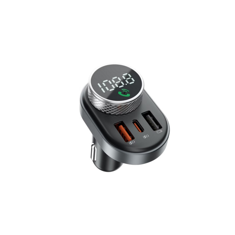Автомобильное зарядное устройство Proove FM Launcher Sound Link 30 Вт (PD+QC3.0) Type-C+USB, черное.
