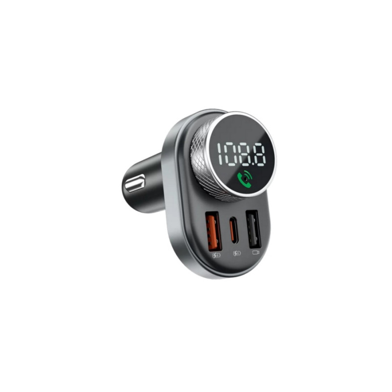 Автомобильное зарядное устройство Proove FM Launcher Sound Link 30 Вт (PD+QC3.0) Type-C+USB, черное.