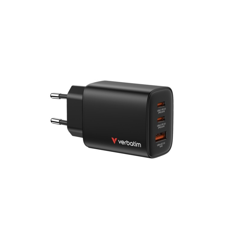 VERBATIM Essentials GaN Charger 65W, Black