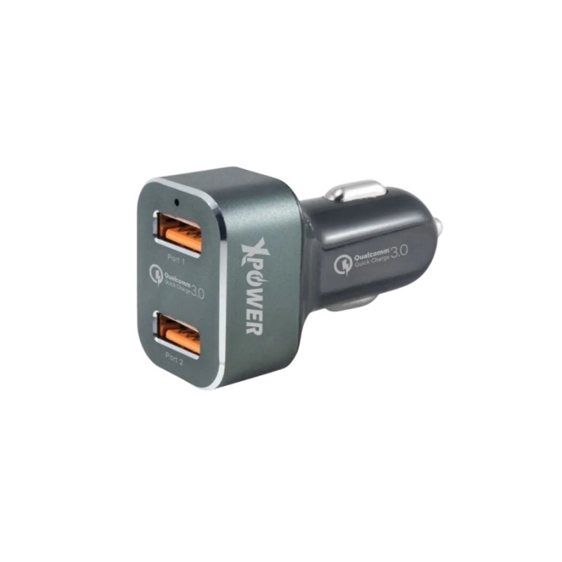 XPower, 2.1A + Micro-USB Cable, 2USB, Black