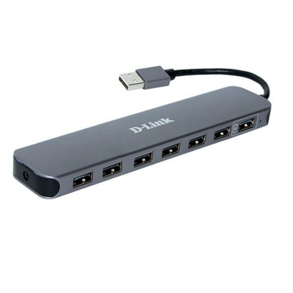 D-link DUB-H7/E1A, USB 2.0, 7 ports, Black