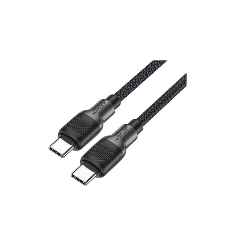 Cablu USB Type-C to Type-C 1.2m, Acefast C10-03, 60W, silicone braid charging data cable, Black