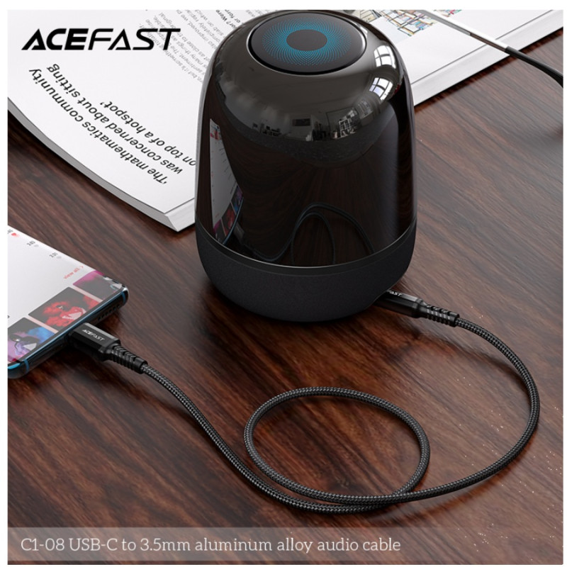 Кабель USB Type-C to 3.5mm, Acefast C1-08, Black