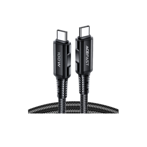 Кабель USB Type-C to Type-C, Acefast C4-03, 100W aluminum alloy charging data cable, Black