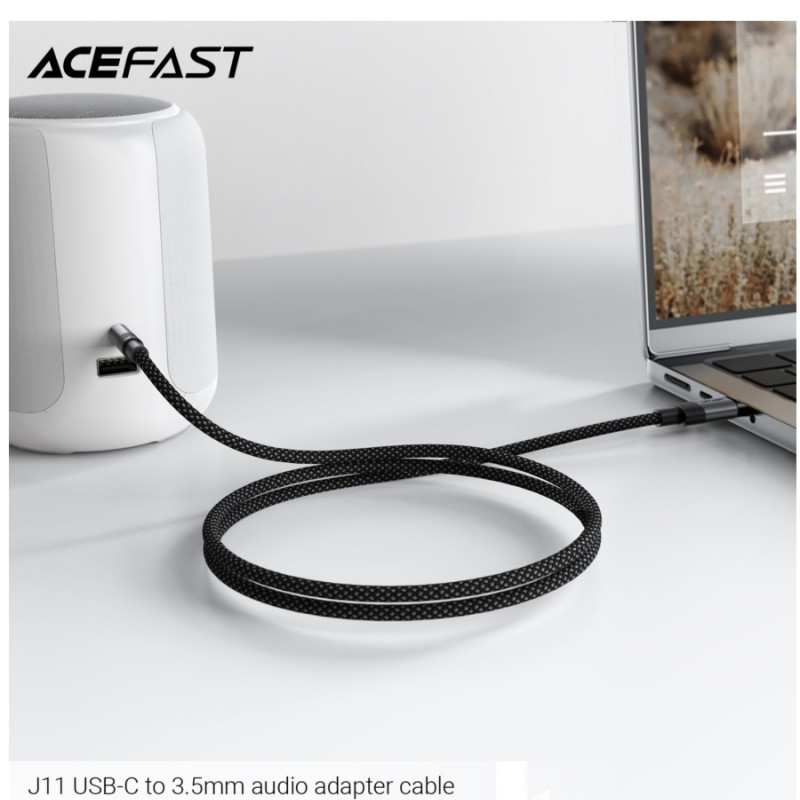 Кабель USB Type-C to 3.5mm, Acefast J11, Black