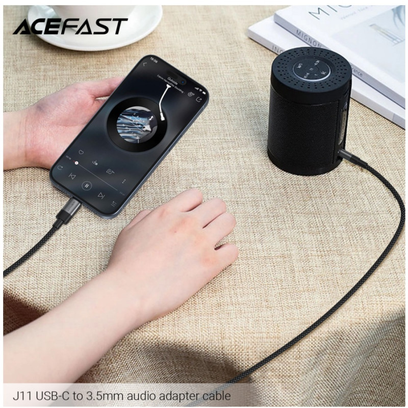 Кабель USB Type-C to 3.5mm, Acefast J11, Black