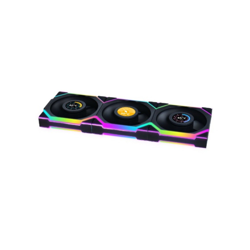 Кулер для корпуса Lian Li 12SLLCD1W3B, Black