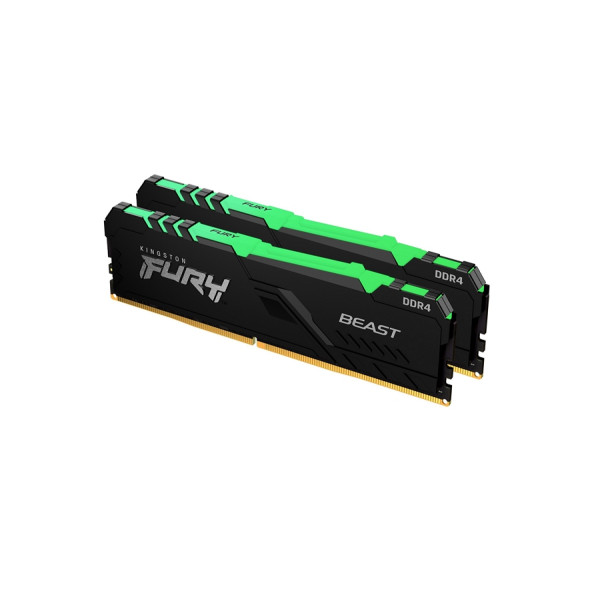 Оперативная память 32GB (Kit of 2x16GB) DDR4-3600 Kingston Fury Beast DDR4 RGB, KF436C18BB2AK2/32