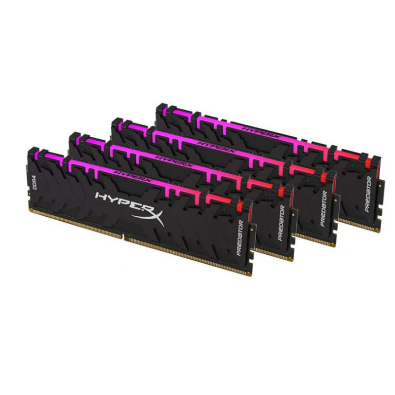 32GB (Kit of 4x8GB) DDR4-3200 Kingston HyperX Predator DDR4, PC25600, CL16, 1.35V, BLACK heat spreader, Intel XMP Ready