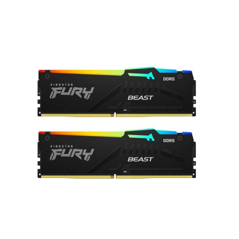 Оперативная память 32GB (Kit of 2x16GB) DDR5-6400 Kingston Fury Beast DDR5 RGB Expo