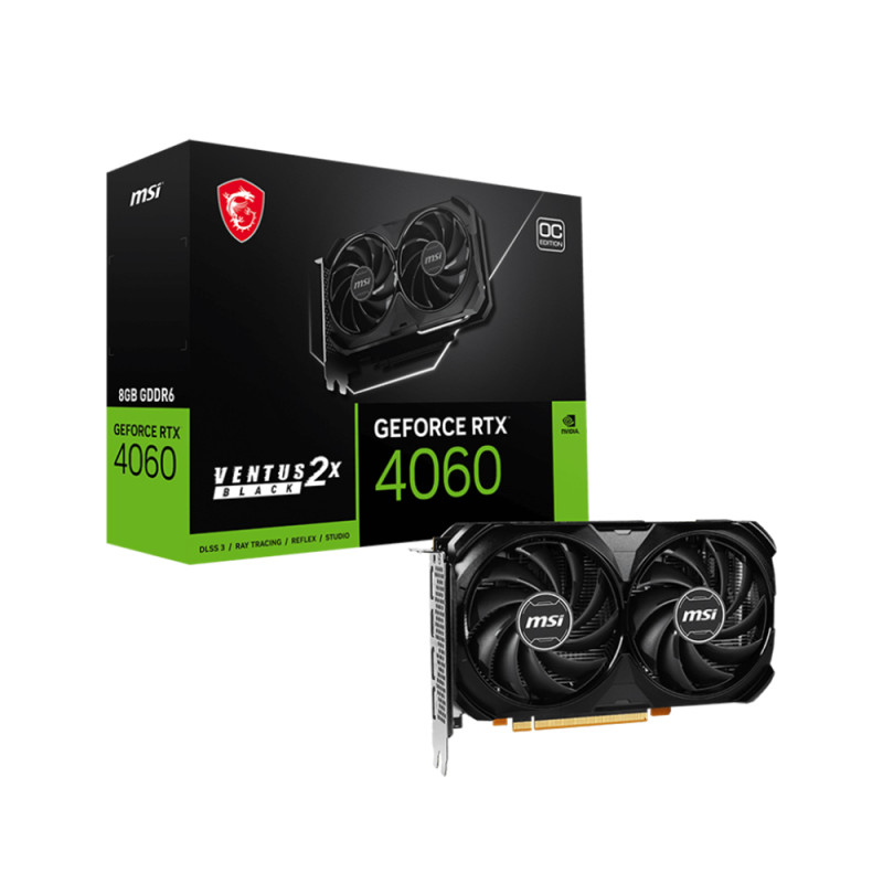Placa Video MSI GeForce RTX 4060 Ventus 2X Black