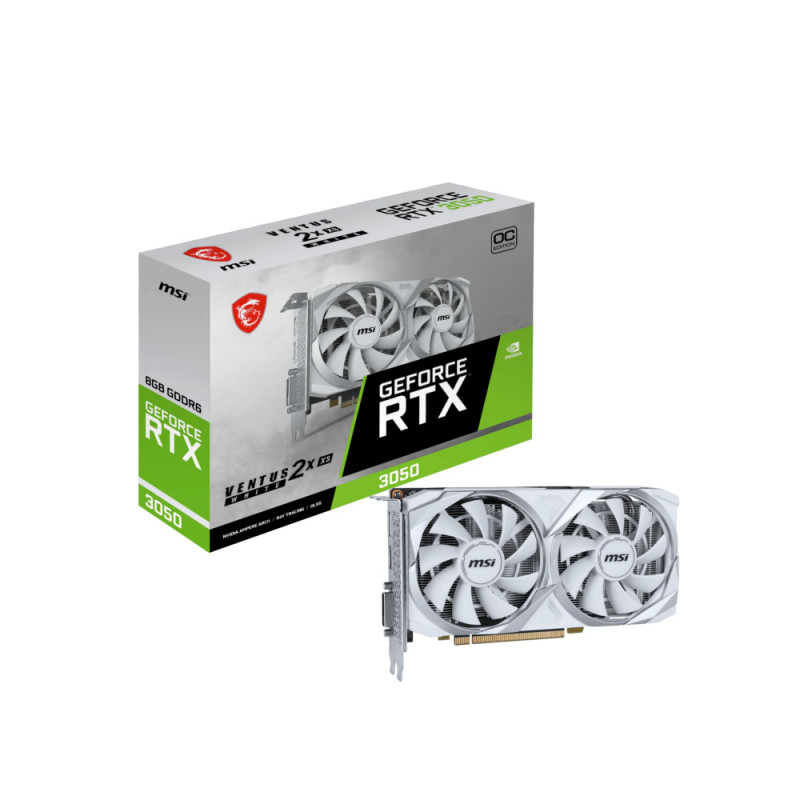 Видеокарта MSI GeForce RTX 3050 Ventus 2X XS 8G Белый OC
