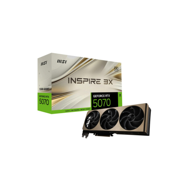 Placa Video MSI GeForce RTX 5070 12G Inspire 3X OC