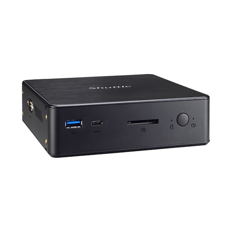 Mini PC Shuttle NC03U, CPU Intel Celeron 3865U, 2x DDR4 SODIMM slots, 2.5"SSD,HDMI,DisplayPort,USB 2.0,RJ45,DC-in Jack,Headphone+Mic