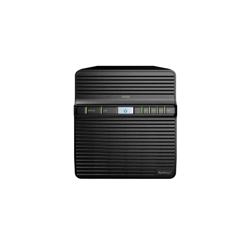 4-bay NAS Server Synology DS420J (Realtek RTD1296 Quadl-Core, 1.4GHz, 1Gb DDR4), Black