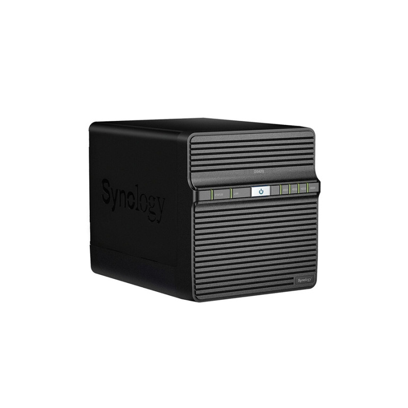 4-bay NAS Server Synology DS420J (Realtek RTD1296 Quadl-Core, 1.4GHz, 1Gb DDR4), Black