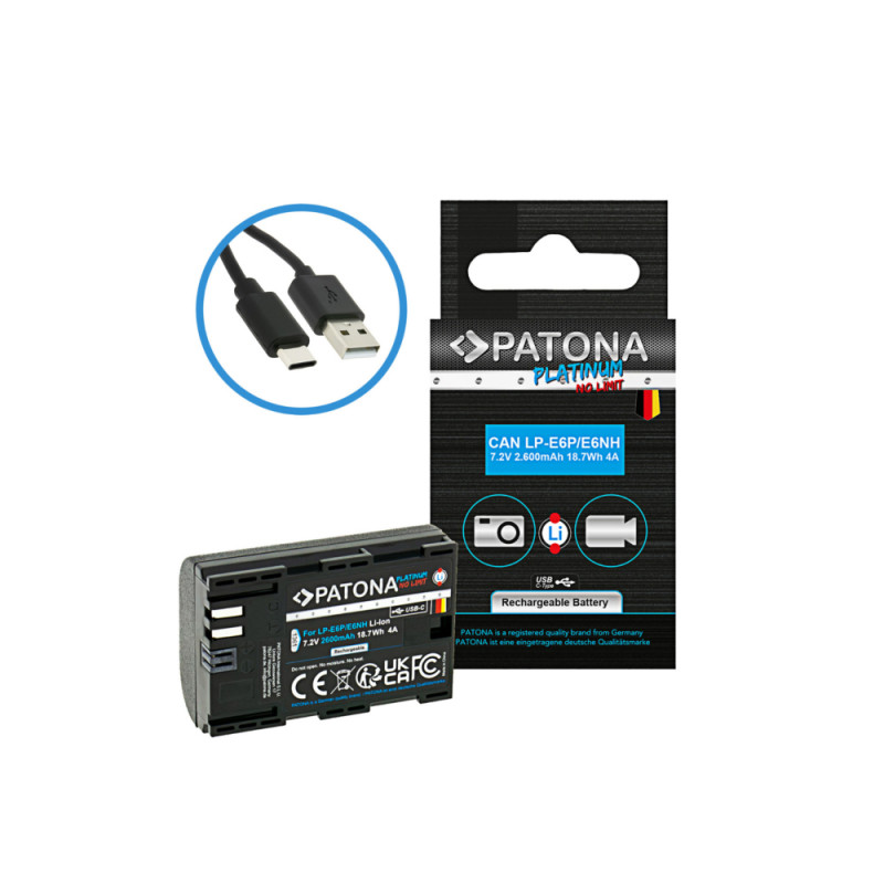 Incarcator Patona Platinum Retro Dual  for Canon LP-E6, LP-E6N, LP-E6NH, LP-E6P